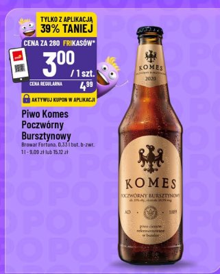 Piwo Komes Poczwórny Bursztynowy promocja w POLOmarket