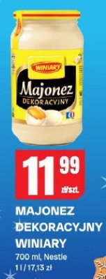 Majonez dekoracyjny Winiary promocja w Chorten