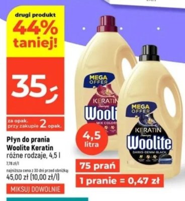 Płyn do prania Keratin, 4,5 l, różne rodzaje promocja w Dealz