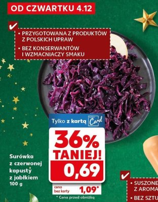 Surówka z czerwonej kapusty z jabłkiem promocja w Kaufland