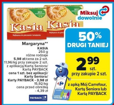 Margaryna Kasia różne rodzaje promocja w Carrefour