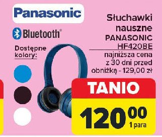 Słuchawki nauszne rb-hf420be-k czarny Panasonic promocja