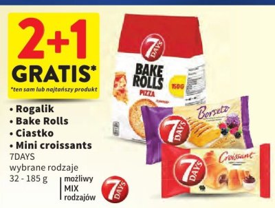 Rogalik/Bake Rolls/Ciastko/Mini croissants 7DAYS wybrane rodzaje promocja w Intermarche
