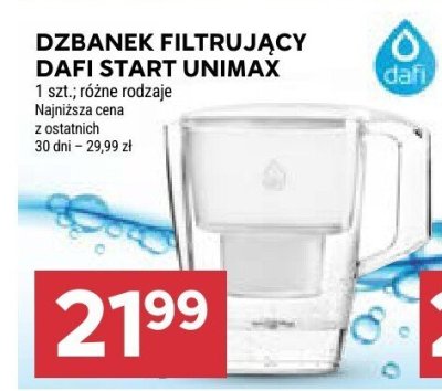 Dzbanek filtrujący Dafi Start Unimax promocja w Stokrotka