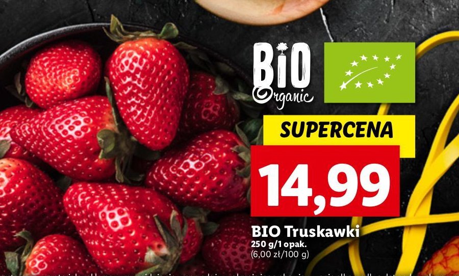 Truskawki bio promocja w Lidl