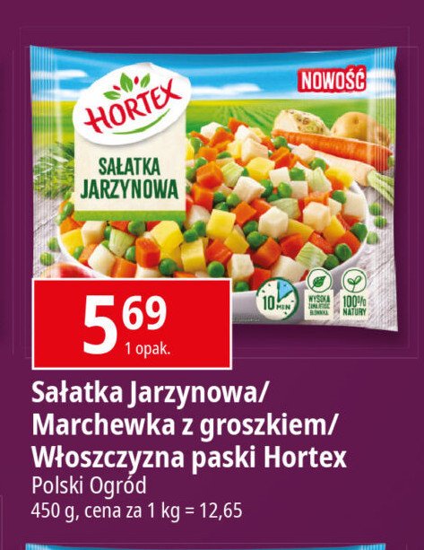 Marchewka z groszkiem Hortex promocja w Leclerc