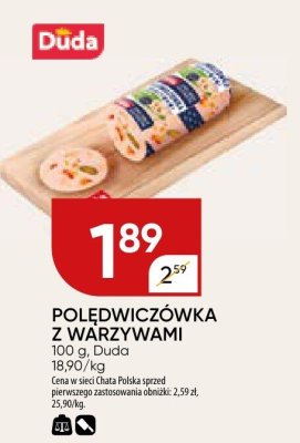 Polędwiczówka z warzywami Duda promocja w Chata Polska