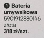 Bateria umywalkowa złota promocja w Castorama
