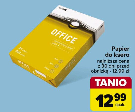 Papier a4/80g EURO OFFICE promocja