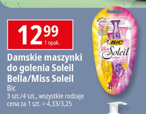 Maszynka do golenia Bic miss soleil colour collection promocja w Leclerc