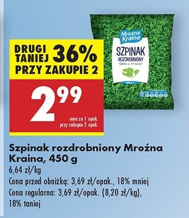 Szpinak rozdrobniony Mroźna kraina promocja w Biedronka