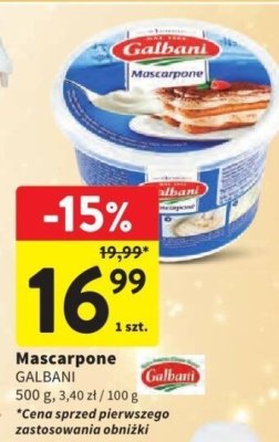 Mascarpone GALBANI promocja w Intermarche