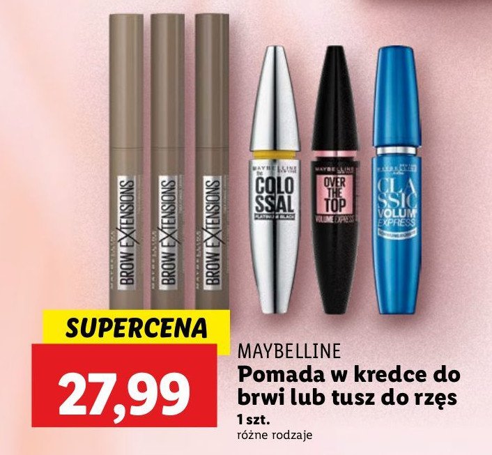 Tusz do rzęs MAYBELLINE VOLUM' EXPRESS promocja w Lidl