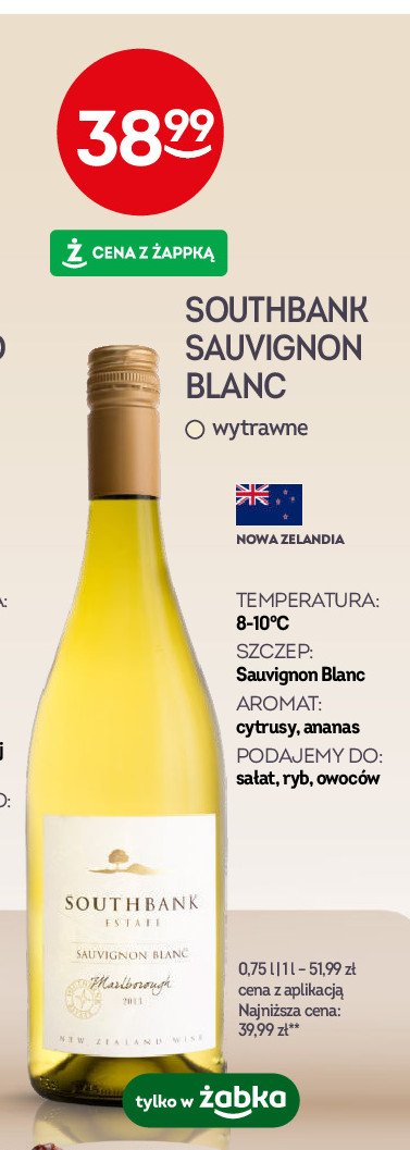 Wino Southbank sauvignon blanc promocja