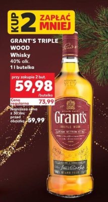 Whisky GRANT'S TRIPLE WOOD 1 l  promocja w Kaufland