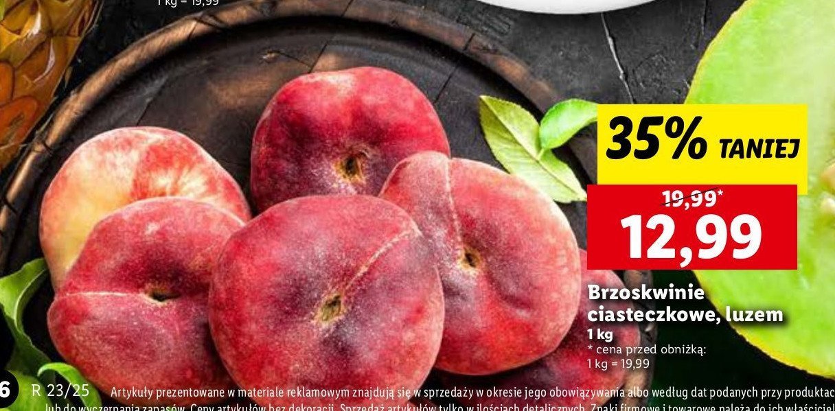 Brzoskwinie ciasteczkowe promocja w Lidl