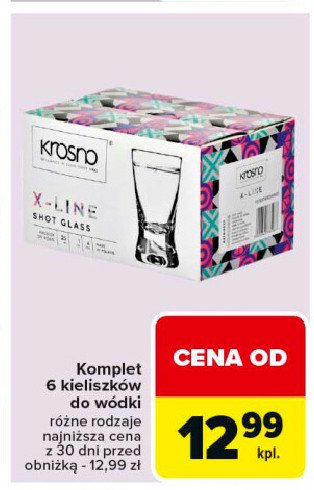 Kieliszek do wódki x 25 ml linia dobra cena Krosno s.a. promocja