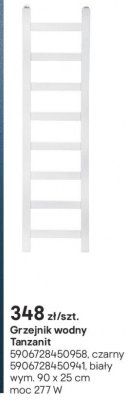 Grzejnik wodny Tanzanit czarny promocja w Castorama