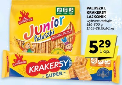 Paluszki krakersy różne rodzaje Krakersy/Junior/Lajkonik promocja w ABC