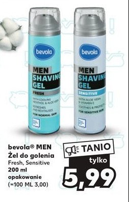 Żel do golenia sensitive Bevola men promocja