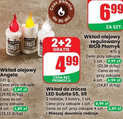 Wkład olejowy regulowany BIO8 Płomyk promocja w Dino