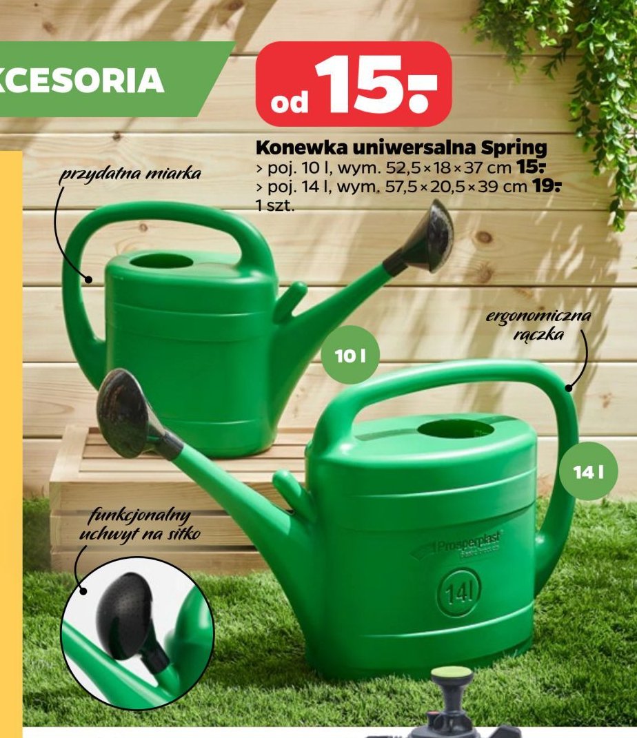 Konewka spring 10 l Prosperplast promocja w Netto
