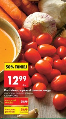 Pomidory papryczkowe na wagę czerwone promocja w Biedronka