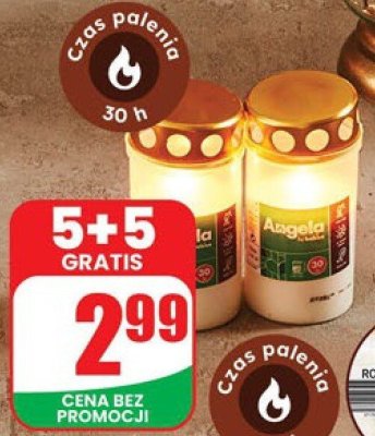 Znicz plastikowy zalewany  promocja w Dino