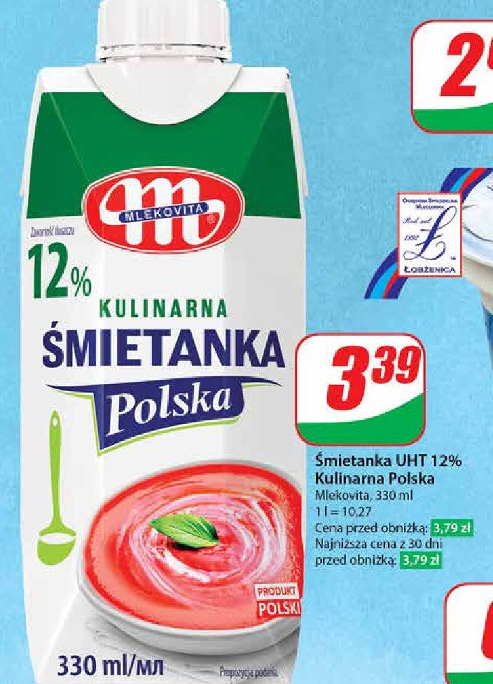 Śmietanka uht 12% Mlekovita promocja