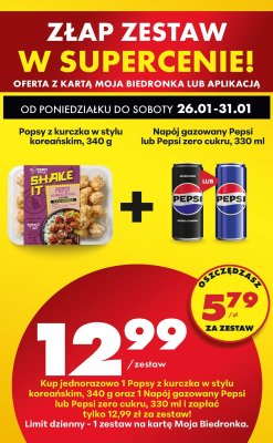 Napój gazowany Pepsi zero cukru promocja w Biedronka