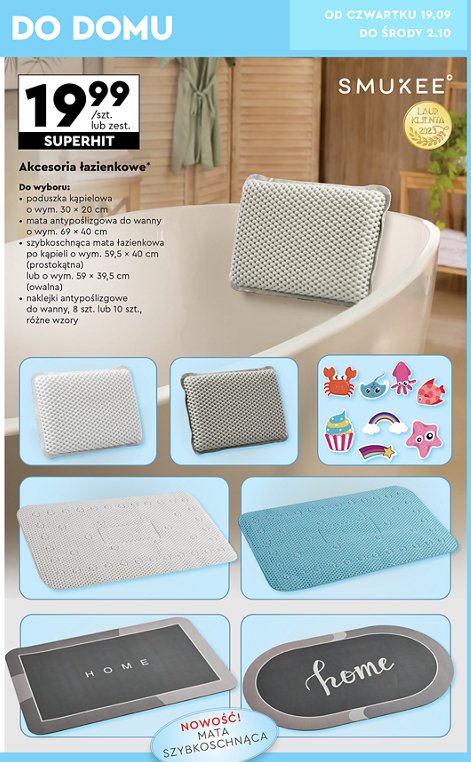 Mata antypoślizgowa 69 x 40 cm Smukee home promocja