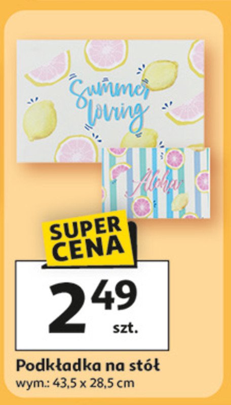 Podkładka na stół 43.5 x 28.5 cm promocja w Auchan