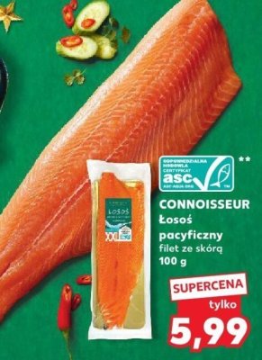 Łosoś pacyficzny filet ze skórą 100 g promocja w Kaufland