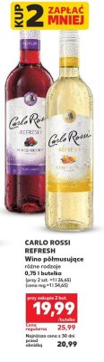 Wino półmusujące Refresh 0,75 l, różne rodzaje promocja w Kaufland