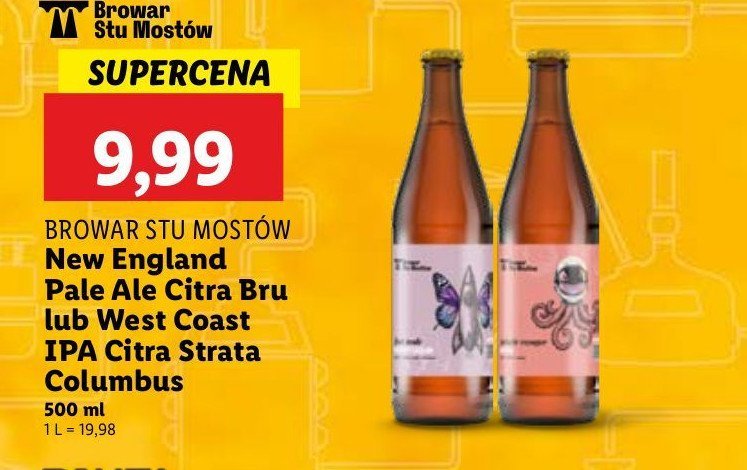 Piwo Browar stu mostów new england promocja w Lidl