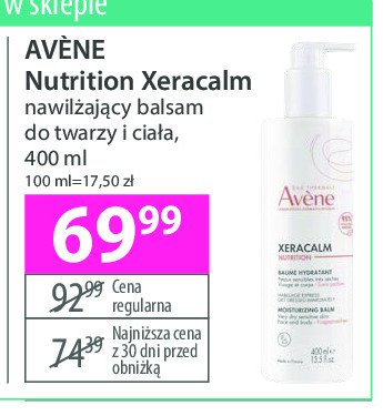 Balsam do ciała nawilżający Avene xeracalm promocja