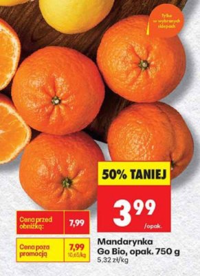 Mandarynka Go Bio promocja w Biedronka