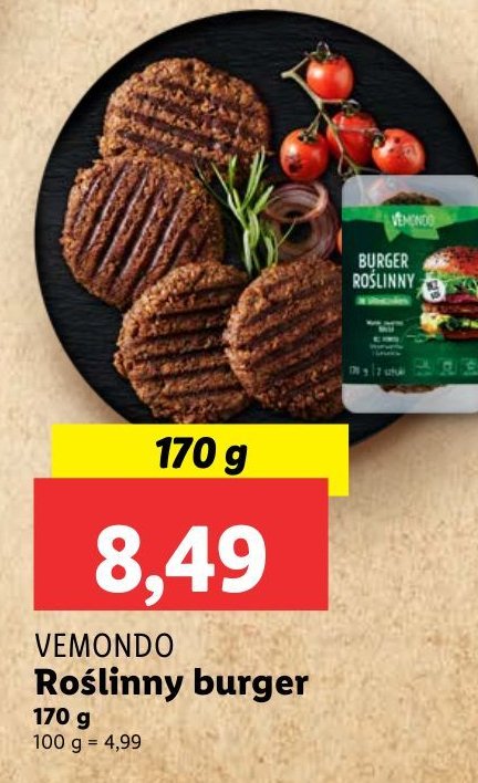 Burger ro艣linny Vemondo promocja