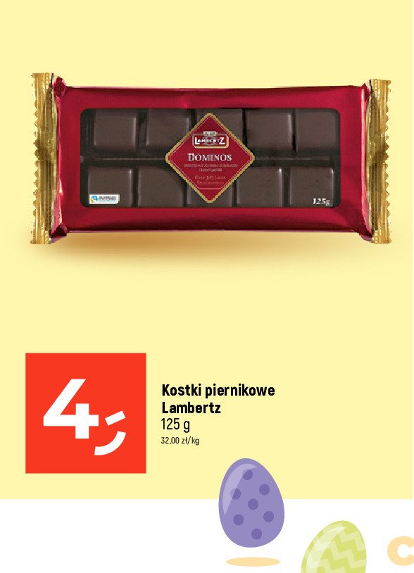 Kostki piernikowe w czekoladzie Lambertz domino promocja