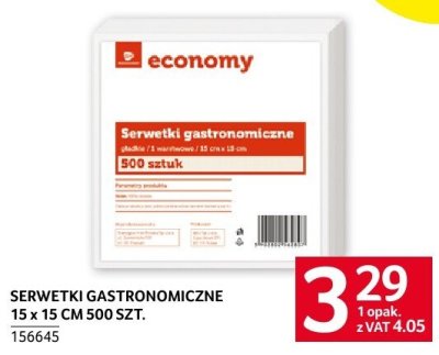Serwetki gastronomiczne 15 x 15 CM 500 SZT. economy promocja w Selgros