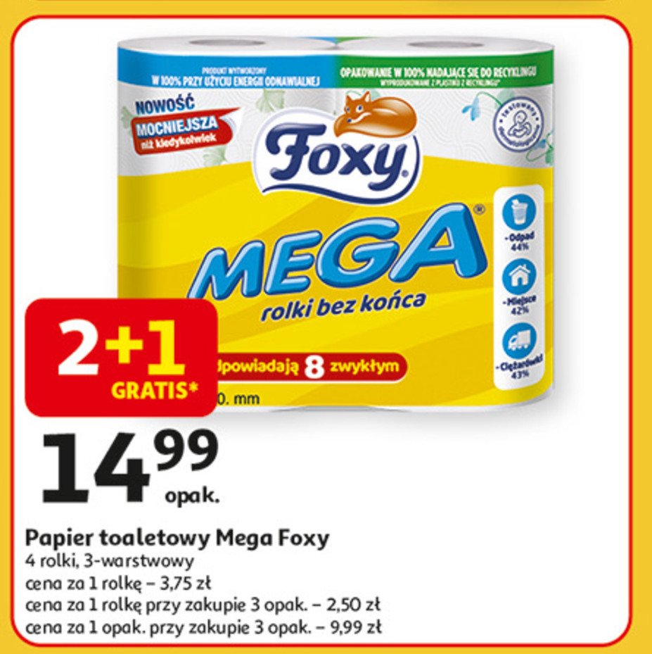 Papier toaletowy Foxy mega promocja w Auchan