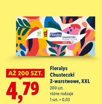 Chusteczki Floralys 2-warstwowe, XXL promocja w Lidl