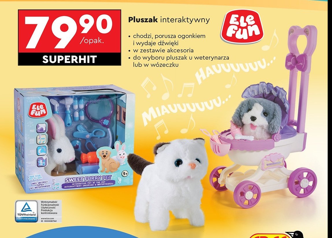 Pluszak w wózku Elefun promocja w Biedronka