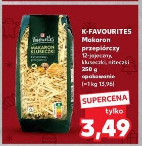 Makaron przepiórczy kluseczki K-classic favourites promocja w Kaufland