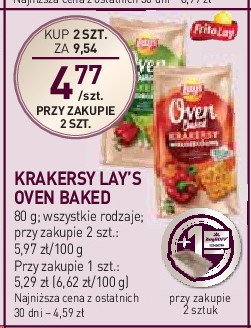 Krakersy wielozbożowe papryka, zielona cebulka i pomidor Lay's oven baked (prosto z pieca) Frito lay lay's promocja