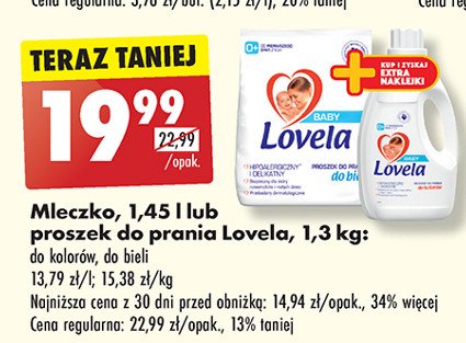 Mleczko do prania do kolorów Lovela promocja