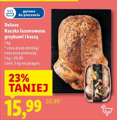 Kaczka Deluxe Kaczka faszerowana grzybami i kaszą promocja w Lidl