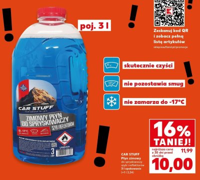 Płyn zimowy do spryskiwaczy szyb i reflektorów 3 l opakowanie promocja w Kaufland