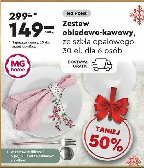 Zestaw obiadowy abria Mg home promocja w Biedronka