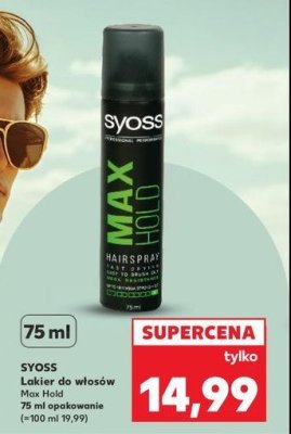 Lakier do włosów Syoss max hold promocja